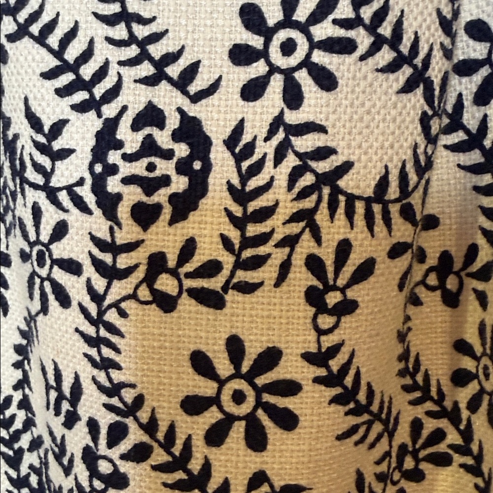 J. Crew Ella Rampling Rose print navy  and cream Strapless Dress sz 2 like new - Picture 12 of 15